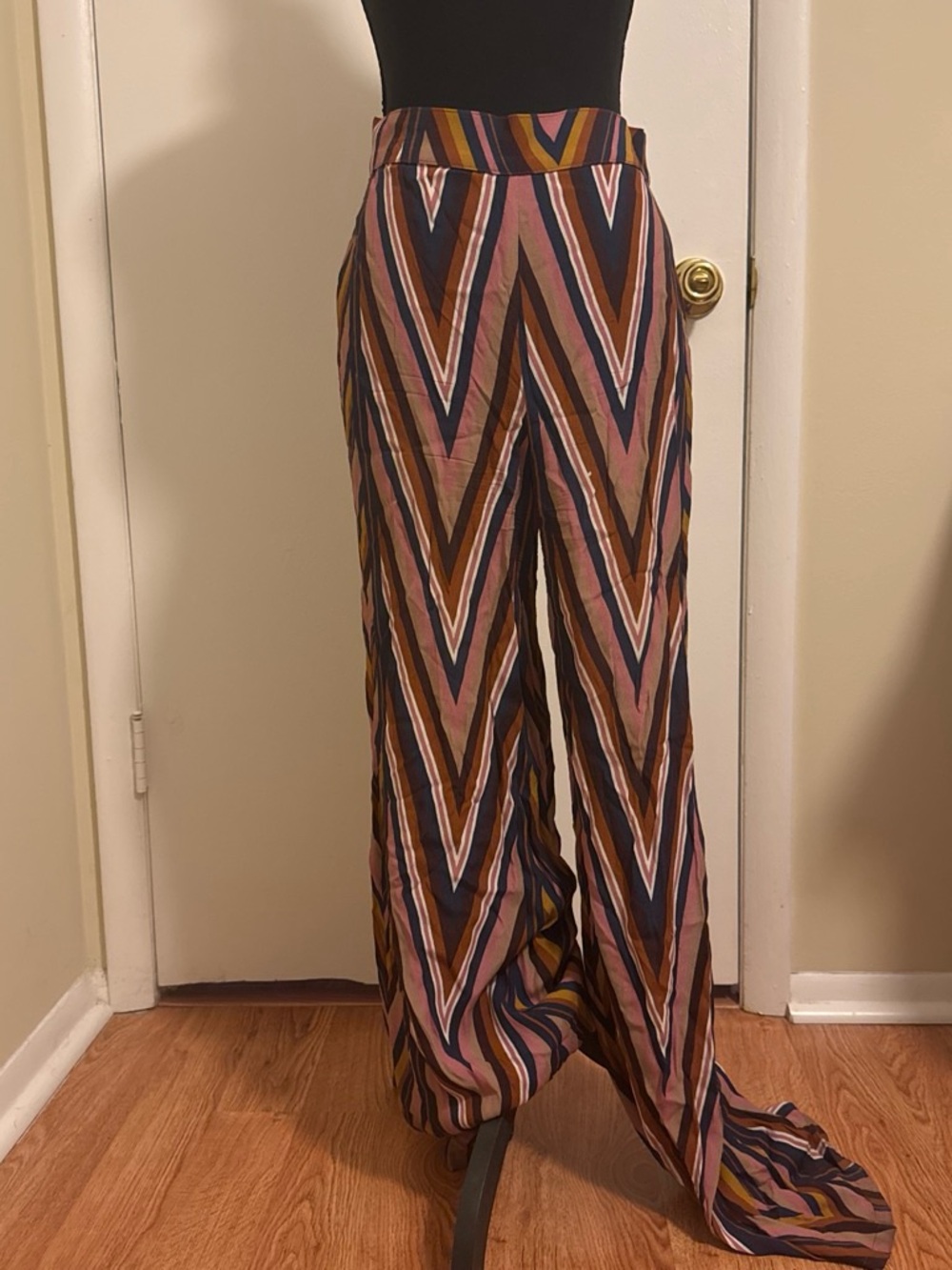 Flynn Skye Ride or Die Chevron Wide Leg Palazzo Pants Size S